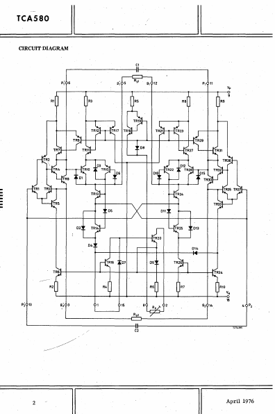 TCA580 datasheet, circuit equivalent, Philips